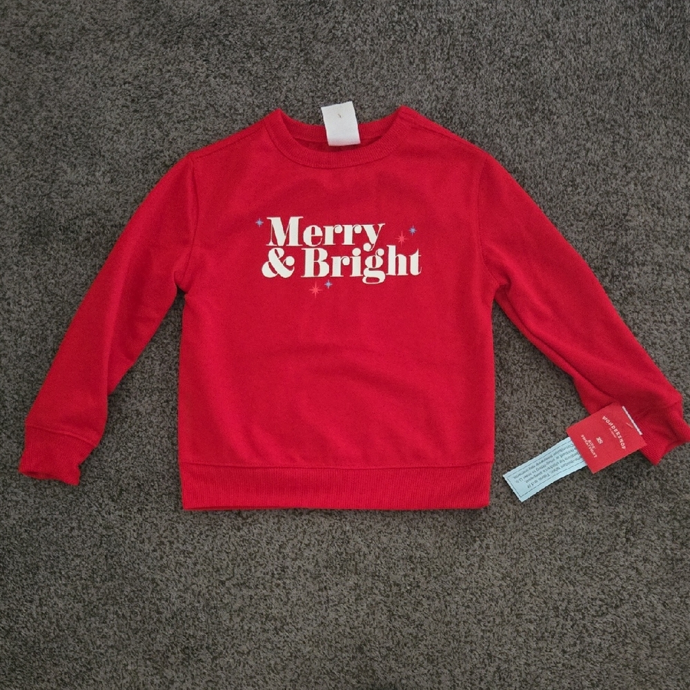 Wondershop Red Merry & Bright Kids Sweatshirt